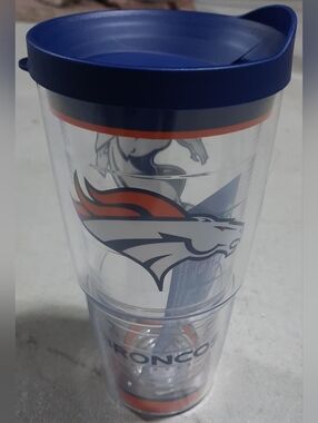 Brand New Denver Broncos Tervis Tumbler Water Bottle Mug Cup